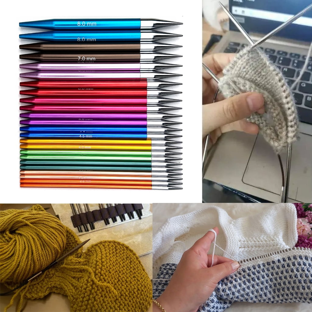 Multifunctional Circular Knitting Needle Set Size 3.0mm-8.0mm Interchangeable Needle Circular Needle Knitting Tool