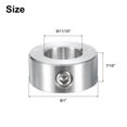 thumbnail image 2 of 4 Pcs Set Screw Shaft Collar 11/16"Bore, 304 Stainless Steel Shaft Collars, 1-1/4"OD, 9/16"Thickness, 2 of 5
