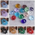thumbnail image 2 of U8MO 10pcs 14mm Rondelle Faceted Crystal Glass Loose Beads For Jewelry Making DIY-Brown, 2 of 5