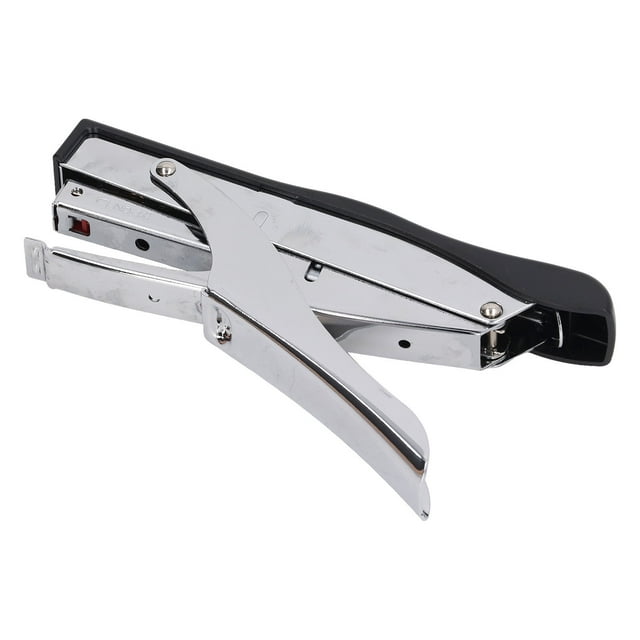 Grapadora de mano con capacidad para 10 hojas, minigrapadora ergonómica que ahorra mano de obra para encuadernación de documentos, color negro