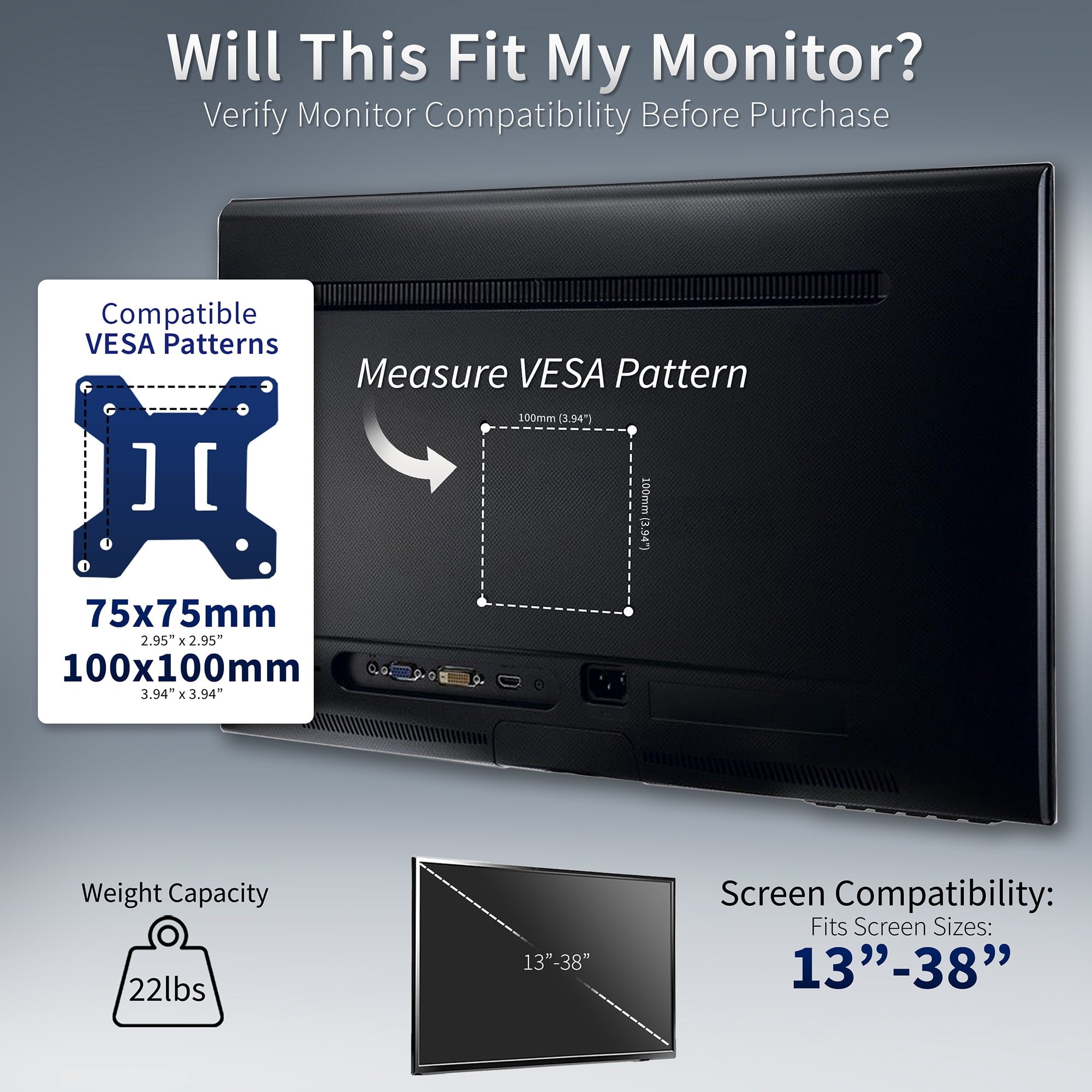 VIVO Freestanding Dual Monitor Desk Stand For Ultrawide Computer Screens to 38"