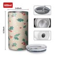 thumbnail image 4 of 20oz Coffee Tumblers Beige Christmas Holly Pattern Stainless Steel Vacuum Insulated Travel Tumbler Coffee Cups Mug with Lid and Straw with Cleaning Brush for Cold & Hot Drinks, 4 of 5