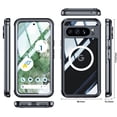 thumbnail image 2 of TECH CIRCLE for Google Pixel 9 Pro XL Magnetic Hard Clear Case with Built in Screen & Lens Protector Full Body Dustproof Shockproof Rugged,Compatible with MagSafe Anti-Slip Frame,Black, 2 of 8