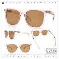 thumbnail image 2 of Gentlemanly Fancy Metal Hinge Oversized Thin Plastic Horn Rim Sunglasses Peach - Brown, 2 of 8
