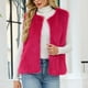 thumbnail image 5 of Chaqueta de abrigo cálida para mujer, de invierno, lisa, con cuello en V y sin mangas., 5 of 7
