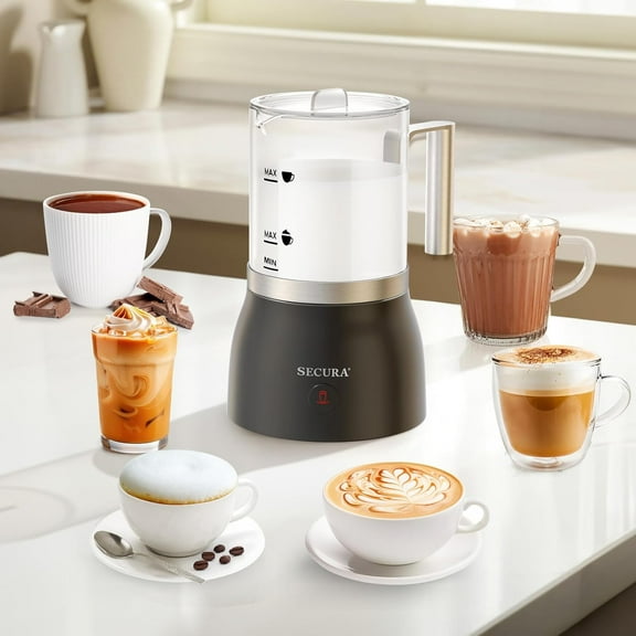 17oz Electric Milk Frother and Steamer - 4-in-1 Hot/Cold Foam Maker for Latte, Cappuccino, Macchiato, Hot Chocolate