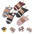 thumbnail image 4 of VONKY 5 pairs/Set Women Lace Edge Ruffle Frilly Socks Ankle Knit Cotton Double Needle Solid Color Autumn Winter, 4 of 9