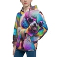 thumbnail image 2 of Daiia Rainbow Poodle Urban Street for Boys Fashion Hoodies & Sweatshirts with Kangaroo Pocket,Hooded Sweatshirt for Kid, Breathable& Moisture Wicking-X-Large, 2 of 6