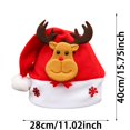 thumbnail image 2 of Leeye 3D Christmas Hats Santa Reindeer Bear Snowman Xmas Party Hat Holiday Costume for Adult 40cm 1pc, 2 of 5