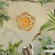 thumbnail image 4 of Colgante de decoración de pared tejida con hierba | Decoración circular de tapiz de pared de ratán hecha a mano | Textura natural | Obra de arte marrón para sala de estar y hogar | 6.5x6.5x1.18, 4 of 6