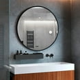 thumbnail image 6 of Round Wall Mounted Mirror Circle Metal Frame Black 20", 6 of 7