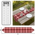thumbnail image 3 of Red Black Buffalo Plaid Table Runner Linen Burlap Table Runner 72 Inches Long White Farmhouse Modern Striped Dresser Scarves for Kitchen Island Coffee Dining Room Party Wedding Holiday Decor 18"x72", 3 of 8