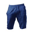 thumbnail image 3 of Short Pants for Men Breathable Bermuda Shorts Solid Color Summer Vacation Casual Loose Drawstring Men Pants, 3 of 4