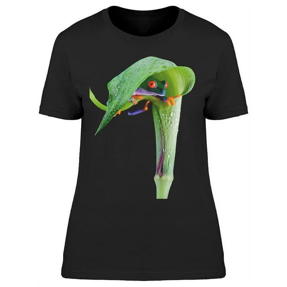 Alcatraz Flower With A Frog T-Shirt Women -Image by Shutterstock, Female Large