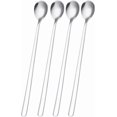 thumbnail image 1 of 9 Inch Long Handle Spoon 304 Stainless Steel Coffee Spoon Extra Long Ice Cream Spoon, Mixing Stirring Spoon for Tea Cocktails Ice Cream Drinks (Silver), 1 of 7