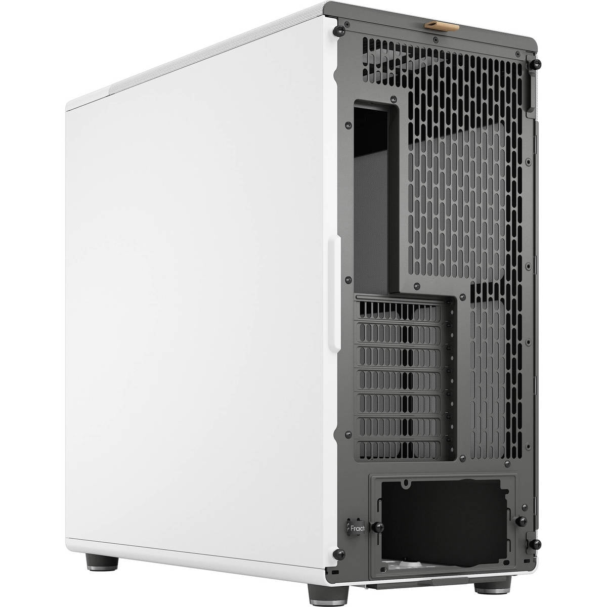 Fractal Design North XL ATX mATX Mid Tower PC Case - Chalk White Chassis with Oak Front and Mesh Side Panel - FD-C-NOR1X-03