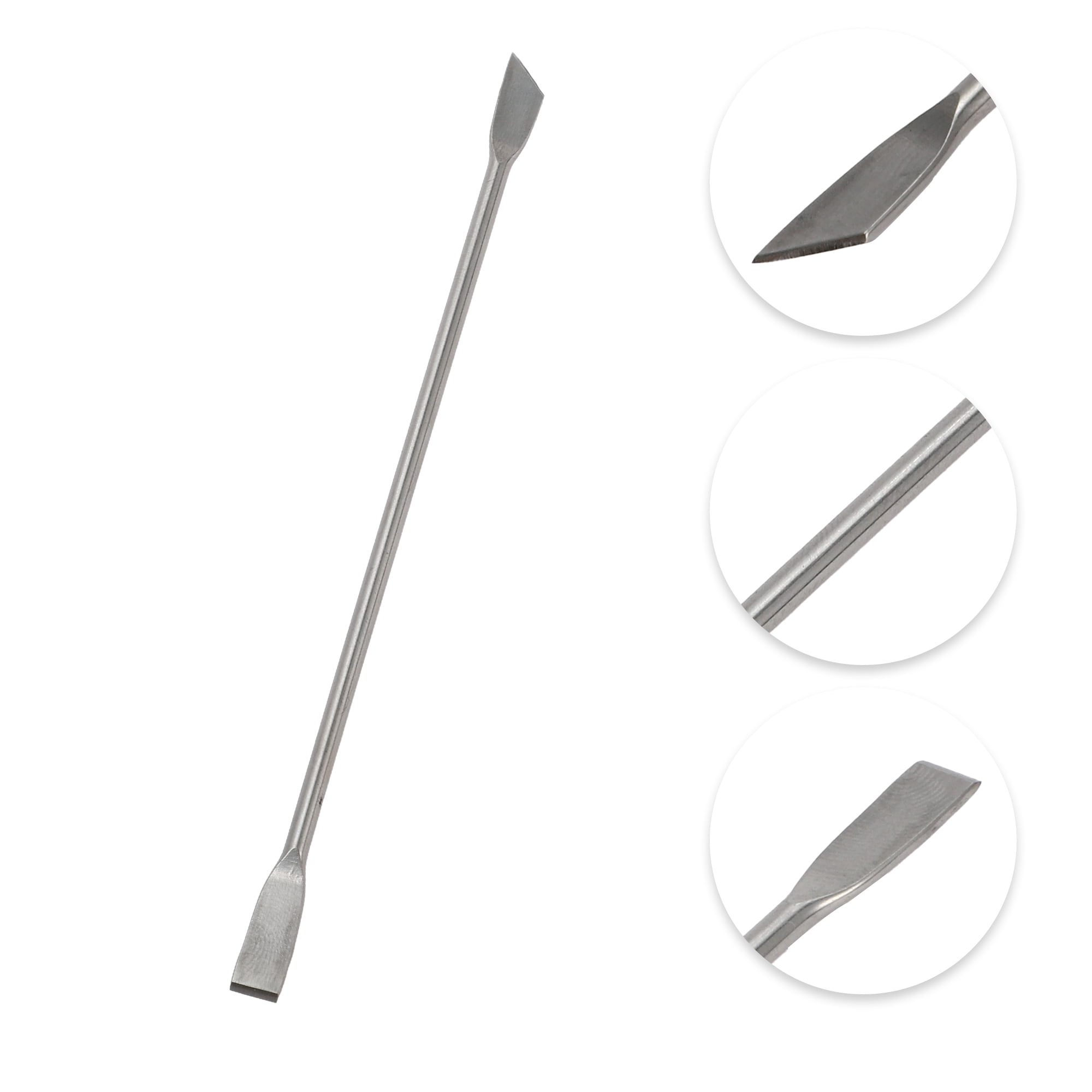 Unique Bargains Multi-function Double-side Cuticle Pusher 5.43" Length Silver Tone 1 Pc