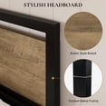 thumbnail image 4 of Sha Cerlin Brown King Size Metal Platform Bed Frame with Wooden Headboard & Footboard, Adult, 4 of 7