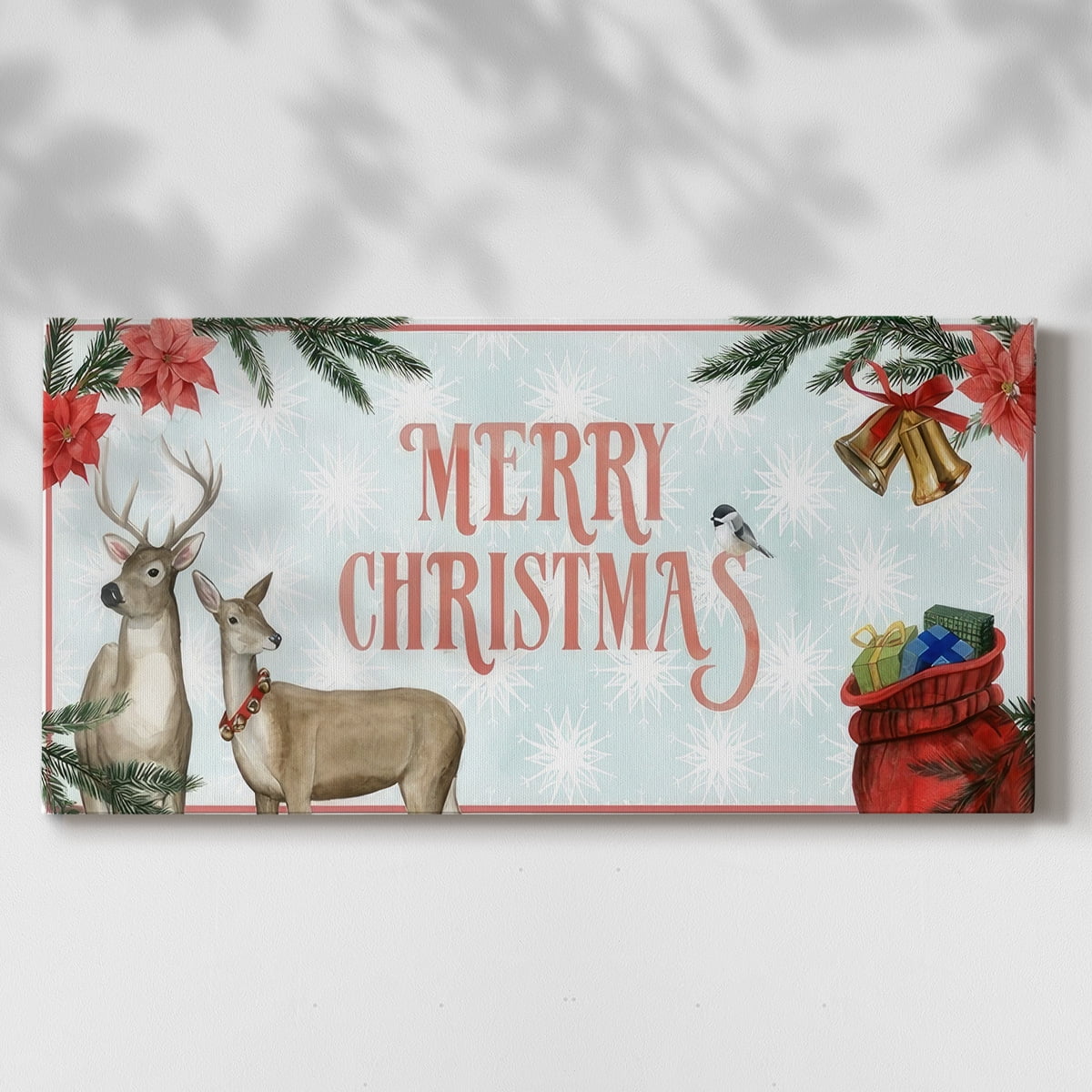 Deer Christmas Collection D- Gallery Wrapped Canvas