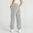 thumbnail image 5 of RQYYD Women's V Crossover Waist Sweatpants Baggy Y2K Jogger Pants Wide Leg Fleeced Lounge Pants, 5 of 7