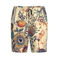 thumbnail image 4 of Fotbe Floral With Birds And Fantasy Flowers Pajama Shorts for Men, Men's Pajama Bottoms, Sleepwear,Short Pajama Pants-, 4 of 9