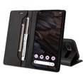 thumbnail image 3 of For Google Pixel 7A Flip Wallet Case,[RFID Blocking]PU Leather Magnetic Folio Cover,With Card Slots,Flip Folding Kickstand,Shockproof TPU Anti-fall Rugged Phone Case Cover,Black, 3 of 11
