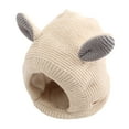 thumbnail image 2 of Godderr Toddlers Winter Hat Woolen Knit Cap for Girls Boys, Warm Snow Cap Baby Ear Protectors Fleece Woolen Winter Hat, 2 of 7