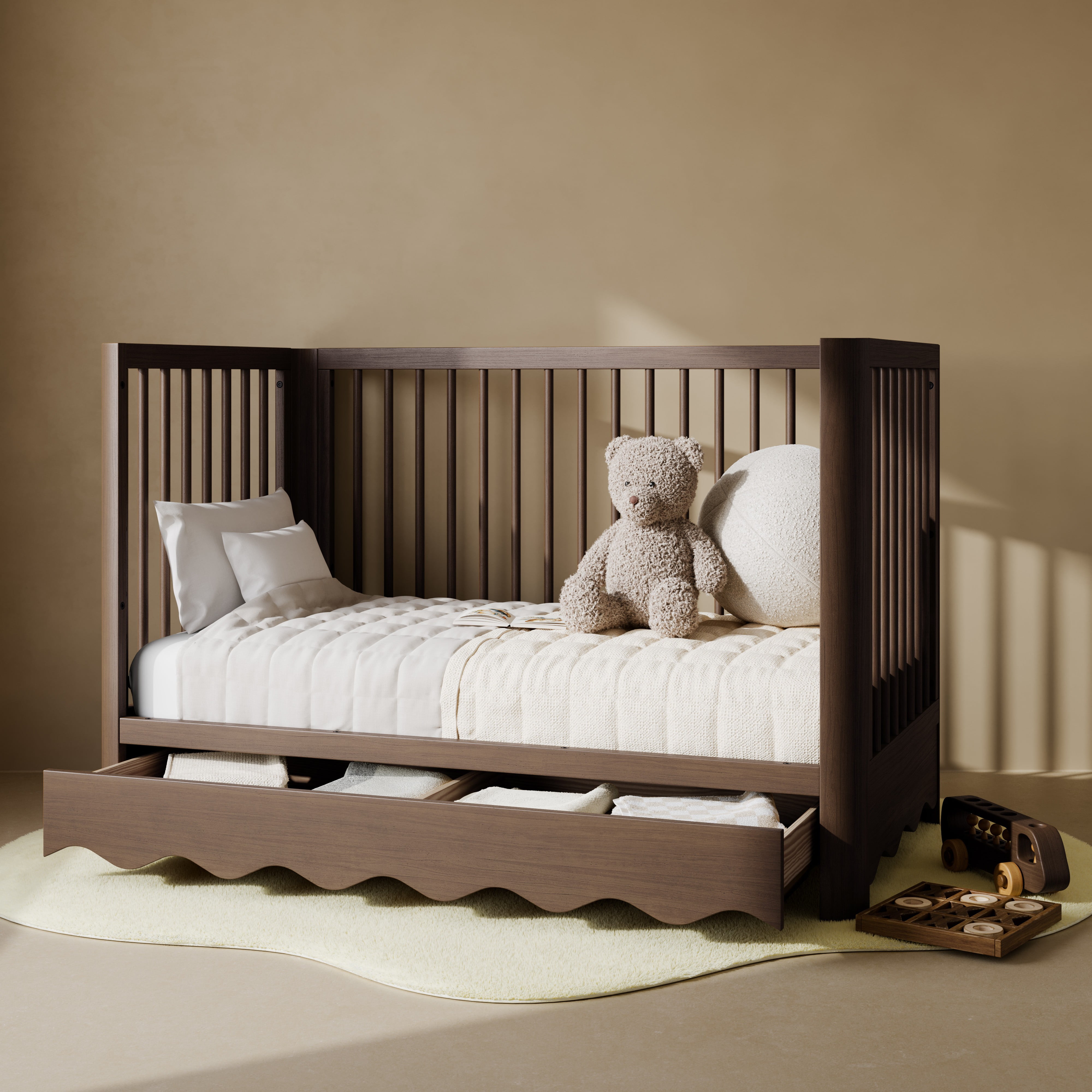 Art of Nursery by Storkcraft Casablanca 5-in-1 Convertible Baby Crib with Drawer, Hazelnut