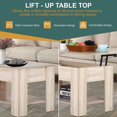 thumbnail image 5 of PayLessHere 39.4" Lift Top Coffee Tables with Hidden Compartment and Storage Shelf,Natural, 5 of 7