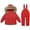 Red, variant on Zwiiyzr 2024 Toddler Baby Boys Girls Two Piece Snowsuit Winter Thick Warm Hooded Puffer Down Jacket Coat With Ski Bib Sets for 1-6 Years Black