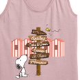 thumbnail image 3 of Peanuts - Summer Edition - Snoopy Looking for a Destination on Sign - Women's Racerback Tank Top, 3 of 5