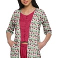 thumbnail image 3 of Moomaya Indian Cotton Slub Womens Palazzo Sets 3 Piece Outfit Dress Ethnic Wear, 3 of 5
