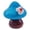 Blue, variant on Apeya Red Tiny Glass Mushroom Figurine, Hand Blown Miniature Mushroom Ornament for Fairy Garden, Terrarium, Desk Shelf and Home Decor, 1 in
