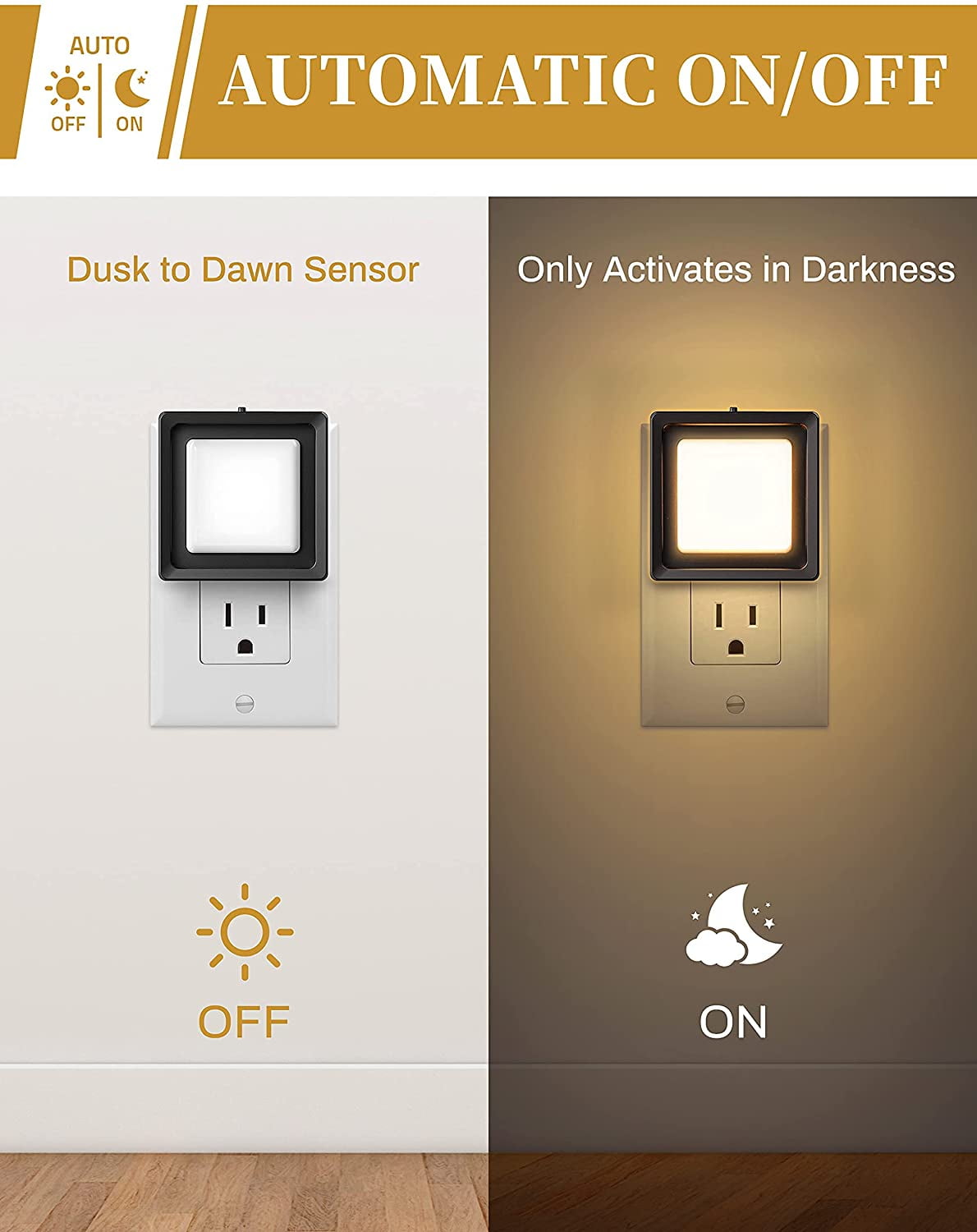 Vintage Night Light, LED Night Lights Plug Into Wall [4 Pack] with Dusk-to-Dawn Sensor, Dimmable Nightlights, Adjustable Brightness for Bathroom, Hallway, Bedroom,Kids Room,Stairway