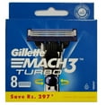 thumbnail image 3 of Gillette Mach3 Turbo 8 Mens Shaving Cartridges, 3 of 4
