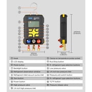 AUTOOL LM150 HVAC Digital Manifold Gauge Set, Refrigeration Vacuum Pressure Gauge Kit, Air-Conditioning Refrigerator Leak Detector W/ 93 Types Refrigerant
