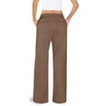thumbnail image 6 of AINIYS Women's Wide Leg Knit Pants Elastic Waist Flowy Trousers for Casual Street Daily Wear Coffee M, 6 of 9