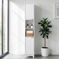thumbnail image 2 of GZXS 66.8" Tall Storage Cabinet, Narrow Bathroom Cabinet with Adjustable Shelves and 2 Doors, Floor Standing Cabinet for Kitchen, Entryway, Living Room, White, 2 of 9