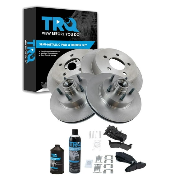 TRQ Front and Rear Brake Pad & Rotor Kit BKA45042 Fits Select 1995-2001 Ford Explorer , 1997-2001 Mercury Mountaineer , 1998-2002 Ford Ranger