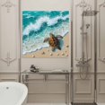 thumbnail image 4 of Wall Art Prints, Sea Turtle Seaside Framed Canvas Prints for Bedroom Living Room Bathroom Office, Waves Summer Beach Ocean Coastal Gallery Wrap Wall Art Poster for Gifts Home Decor 8"x8", 4 of 9