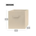 thumbnail image 2 of Pomatree 13x13x13 Inch Storage Cubes - 4 Pack - Large and Sturdy Fabric Storage Bins (Beige), 2 of 7