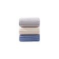 thumbnail image 2 of Velvet Flannel Towel Striped Design Super Soft Absorbent for Face Bath Home and Travel, Multicolor, 2 of 8