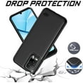 thumbnail image 3 of for BLU View 5 Pro B170D Case, Phone with Screen Protector, Dual Layer Shockproof Protective, Silicone Bumper Non Slip Back, Heavy Duty Rugged Cell Cover-Black, 3 of 5