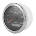 thumbnail image 2 of Speed Gauge, 85mm 9-32V Universal 0-30KM/H GPS Speedometer With 7 Color Backlight For Yachts For Cars For Boats White,Black, 2 of 8