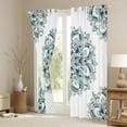 thumbnail image 3 of jejeloiu Hippie Medallion Curtains Pack of 2 (42x84 Each),Bohemian Flower Curtains Blackout,Teal White Bedroom Curtains For Teens,Ultra Soft Home Decor, 3 of 6