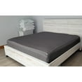 thumbnail image 4 of Sheet has Zipper Fitted Sheet, (Olympic Queen Size 66x80) 15 Inch Deep Pocket, 100% Egyptian Cotton, 800 TC, Solid Dark Grey Color., 4 of 10