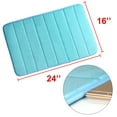 thumbnail image 5 of PiccoCasa Memory Foam Bath Mat Absorbent Bathroom Rugs, 24" x 16" Blue, 5 of 5