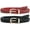 A_Black&Red, variant on Earnda 2 Pack Thin Braided Belts for Women Classic Waist Belt Skinny Woven Strap Black Beige Medium