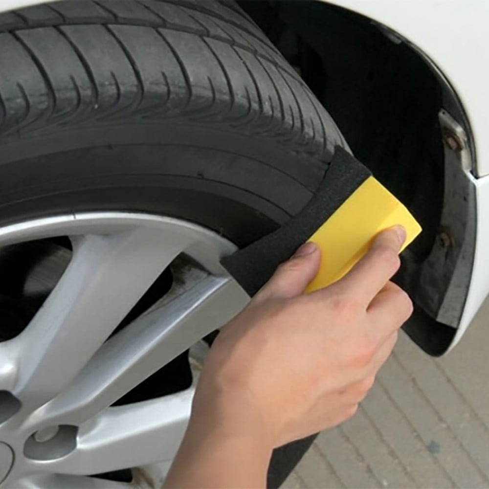 Applicateur Brillant Pour Pneus - Éponge Réutilisable Avec Couvercle, Forme Ergonomique, Pour Jantes Et Intérieur Auto