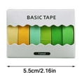 thumbnail image 2 of VBXOAE Japanese Paper Tape Sticker Set 6 Non repetitive Base Solid Colors for Crafting,Journaling Decoration,Versatile Adhesive and Easy to Use, 2 of 2